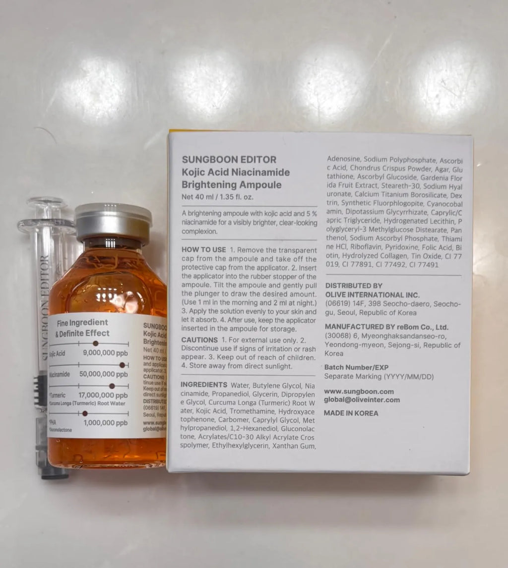 SUNGBOON EDITOR Kojic Acid Niacinamide Brightening Ampoule (40 ml)