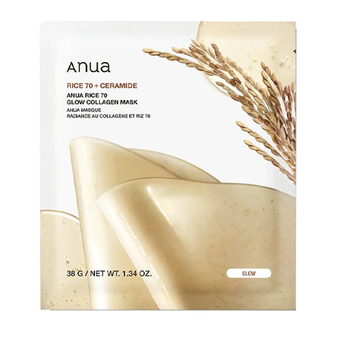 ANUA Rice 70 + Ceramide Glow Collagen Mask (1 sheet)