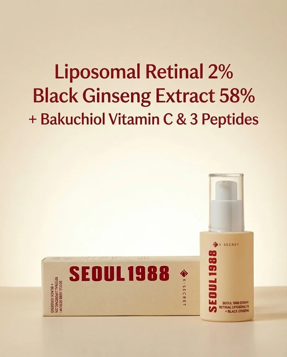 KSECRET SEOUL 1988 Serum – Retinal Liposome 2% + Black Ginseng (30 ml)