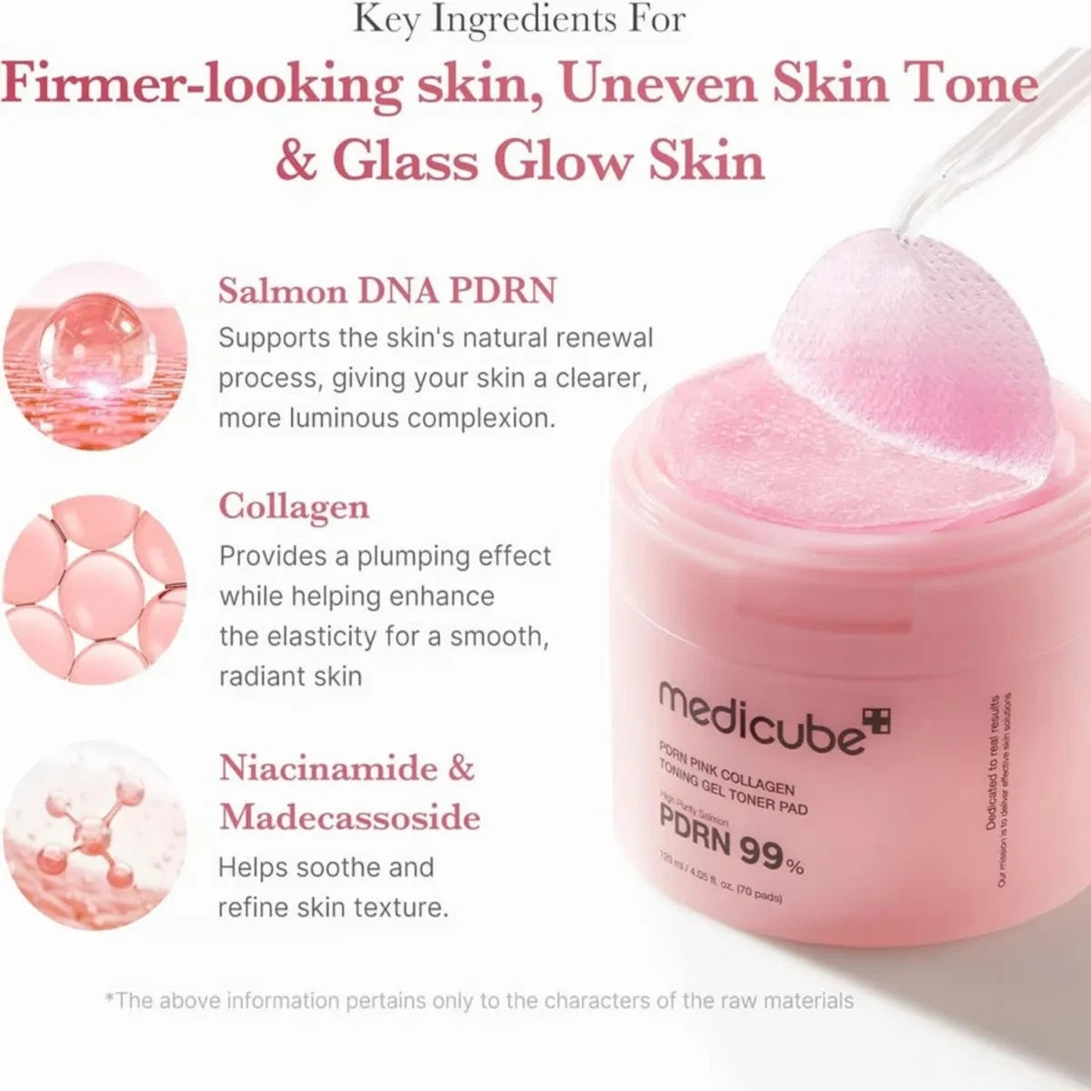Medicube PDRN Pink Collagen Toning Gel Toner Pad (120 ml)